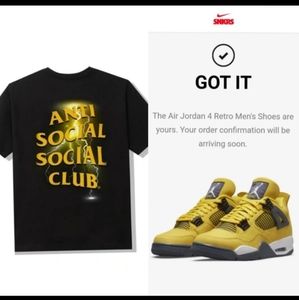 Jordan 4 Anti Social Lightning bundle